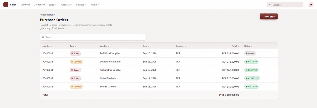 Purchase Orders